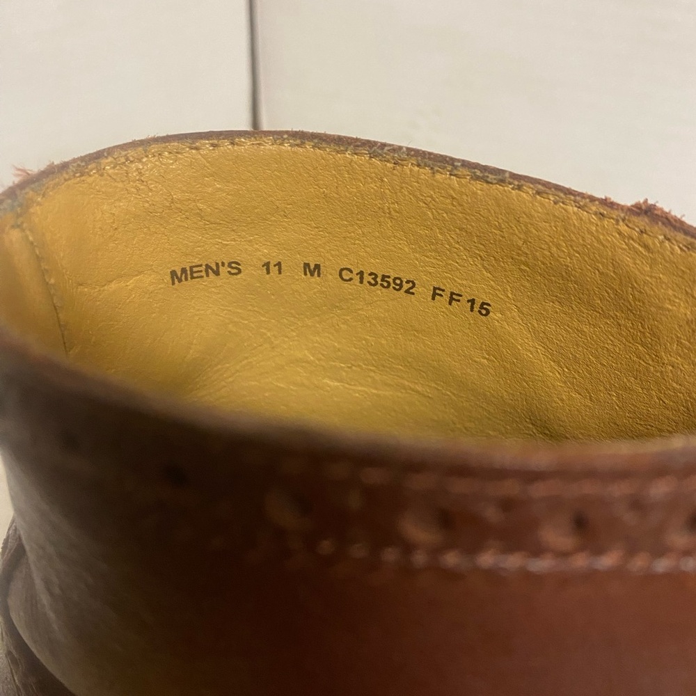 Cole Haan Men's Brown Leather Wingtip Lace-Up Oxford Boots - Picture 8 of 12